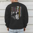 Vintage USA Flag Billiards Player Proud Pool Dad Men's Sweatshirt Back Print
