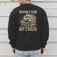 Vintage USA Flag Goldendoodle Doodle Dad Fathers Day Men Men's Sweatshirt Back Print