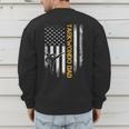 Vintage USA Flag Korea Taekwondo Training Dad Silhouette Men's Sweatshirt Back Print
