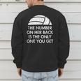 Volleyball Dad MoM Daughter Back Number Men's Sweatshirt Back Print Volleyball Dad MoM Daughter Back Number Men's Sweatshirt Back Print