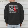 Volleyball Mom Dad Parent Shirt Daughter Player Men's Sweatshirt Back Print