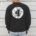 Volleyball Player 4 Volleyball Mom Dad Jersey Number 4 Men's Sweatshirt Back Print