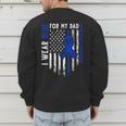 I Wear Blue For My Dad Colon Cancer Awareness Blue USA Flag Men's Sweatshirt Back Print
