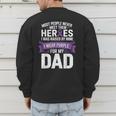 I Wear Purple For My Dad Pancreatic Cancer Support Men's Sweatshirt Back Print