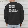 Wedding Officiant Art For Men Dad Ordained Minister Men's Sweatshirt Back Print