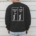 Weightlifting Workout Fitness Father Gym I Lifting Dad Men's Sweatshirt Back Print