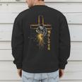 Welder Christian Cross Weld Welding Dad Jesus Lover Men's Sweatshirt Back Print