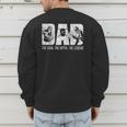 Welder Welding Dad Man Myth Legend Father Small Men's Sweatshirt Back Print