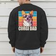 Welsh Corgi Pembroke Dog Corgi Dad -Adults Small Classic Fit Short Sleeve Cotton Polyester Blend Men's Sweatshirt Back Print