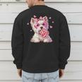 Westie Dog Valentines Day Dog Mom Westie Dad Candy Sucker For Men Women Girls Kids Men's Sweatshirt Back Print Westie Dog Valentines Day Dog Mom Westie Dad Candy Sucker For Men Women Girls Kids Men's Sweatshirt Back Print