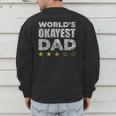 Worlds Okayest Dad Vintage Style Men's Sweatshirt Back Print