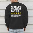 Worlds Okayest Father Dad Joke Review For Fathers Day Men's Sweatshirt Back Print