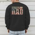 Wrestling Dad American Flag Matching For Dads Of Wrestlers Men's Sweatshirt Back Print