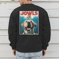Yellow Lab Jowls Top Labrador Retriever Dog Mom Dad Men's Sweatshirt Back Print