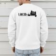 I Am 59 Plus 1 Middle Finger For A 60th Birthday Cat Mom Dad Men's Sweatshirt Back Print