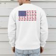 American Flag Fishing-Shirt Men Kids Bass Fish Dad Patriotic Men's Sweatshirt Back Print