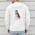 Anatomy Of A Siberian Husky Cute Dog Husky Mom Dad Men's Sweatshirt Back Print