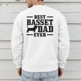 Basset Dad Dog Papa Basset Hound Men Men's Sweatshirt Back Print