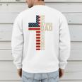 Blessed Dad Christian From Daughter Son Jesus Patriotic Men's Sweatshirt Back Print
