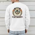 Cat Daddy Cool Ragdoll Cat Father's Day Retro Cat Dad Men's Sweatshirt Back Print Cat Daddy Cool Ragdoll Cat Father's Day Retro Cat Dad Men's Sweatshirt Back Print