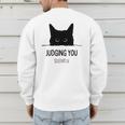 Cat Judging You Silently Cat Mom Dad Premium Tri-Blend Men's Sweatshirt Back Print