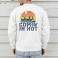 Comin In Hot Pontoon Boat Boating Lake For Dad Small Men's Sweatshirt Back Print