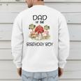 Dad Of The Birthday For Boy Barnyard Farm Animals Party Men's Sweatshirt Back Print