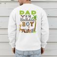 Dad Of The Birthday Boy Wild Zoo Theme Safari Party Men's Sweatshirt Back Print