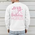 Dad Of The Birthday Girl Bow Cute Pink Matching Family Party Men's Sweatshirt Back Print