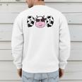 Dad Of The Birthday Girl Cow Daddy Papa Bday Matching Men's Sweatshirt Back Print