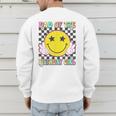 Dad Of The Birthday Girl Retro Family Matching Party Bday Men's Sweatshirt Back Print