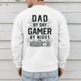 Dad By Day Gamer By Night Father's Day Gaming Men's Sweatshirt Back Print