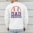Dad Of Rookie 1st Birthday Baseball Theme Matching Party Men's Sweatshirt Back Print Dad Of Rookie 1st Birthday Baseball Theme Matching Party Men's Sweatshirt Back Print