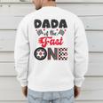 Dada Of The Fast One Car Racing Dad 1St Birthday Boy Men's Sweatshirt Back Print