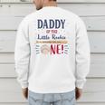 Daddy Dad First Birthday Little Rookie Baseball The Big One Men's Sweatshirt Back Print