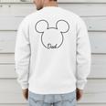 Disney Mickey And Friends Dad Mickey Art Line Pocket Logo Men's Sweatshirt Back Print Disney Mickey And Friends Dad Mickey Art Line Pocket Logo Men's Sweatshirt Back Print