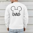Disney Mickey And Friends Dad Mickey Ears Outline Logo Men's Sweatshirt Back Print