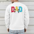 Disney Mickey And Friends Mickey Minnie Dad Collegiate Logo Men's Sweatshirt Back Print Disney Mickey And Friends Mickey Minnie Dad Collegiate Logo Men's Sweatshirt Back Print