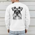 Dog Fingerprint Miniature Schnauzer Dad Mom Men's Sweatshirt Back Print Dog Fingerprint Miniature Schnauzer Dad Mom Men's Sweatshirt Back Print