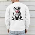 English Bulldog Bubble Gum Vintage Dog Mom Pet Dad Men's Sweatshirt Back Print