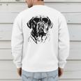 English Mastiff Sketch Drawing Art Dog Lover Mom Dad Women Men's Sweatshirt Back Print