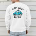 Father Son Daughter Daddy's Best Backup Father's Day Toddler Men's Sweatshirt Back Print