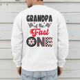 Grandpa Of The Fast One Car Racing Dad 1St Birthday Boy Men's Sweatshirt Back Print