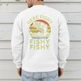 Here-Fishy Fishing Boy Large Mouth Bass Dad Men's Sweatshirt Back Print