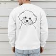 Line Art Dad Mom Dog Bichon Frise Men's Sweatshirt Back Print
