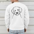 Line Art Dad Mom Dog Sheepadoodle Men's Sweatshirt Back Print