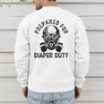 New Dad Prepared For Diaper Duty Men's Sweatshirt Back Print