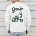 Push Lawn Mower Legend Grass Master Dad Mowing Men's Sweatshirt Back Print