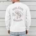 Reel Cool Great Grandpa Step Dad Fishing Father Day Men's Sweatshirt Back Print