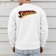 Super Dad Superdad Superhero Dad Men's Sweatshirt Back Print
